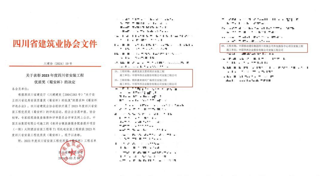 深耕不輟，載譽(yù)前行！華西安裝殊榮再+3！